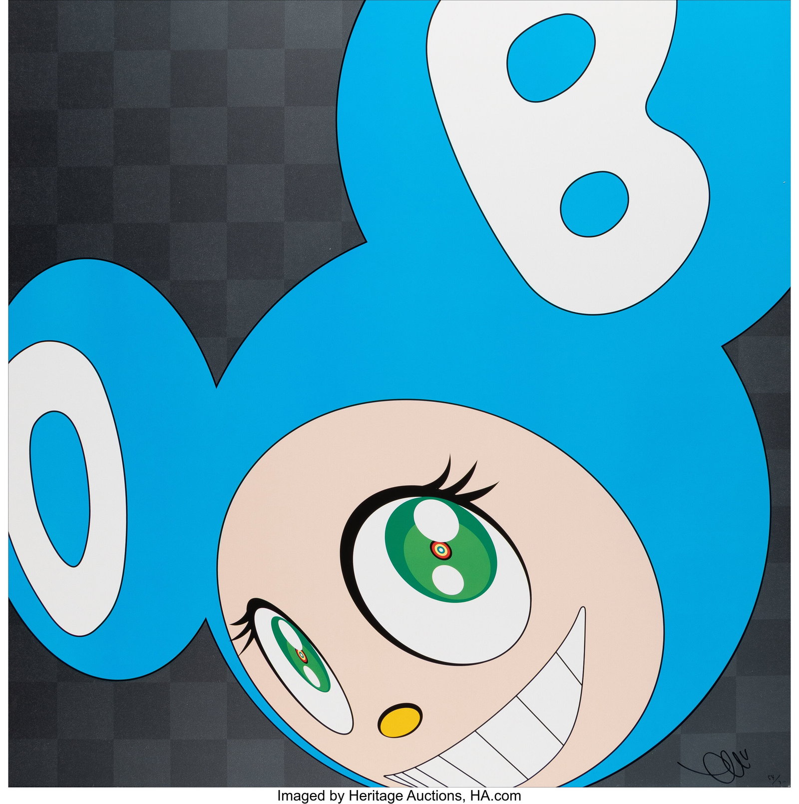 Takashi Murakami (b. 1962) And Then and Then and: Takashi Murakami (b. 1962) And Then and Then and Then and Then and Then (Aqua Blue), 1999 Offset lithograph in colors on smooth wove paper 26-3/4 x 26-3/4 inch
