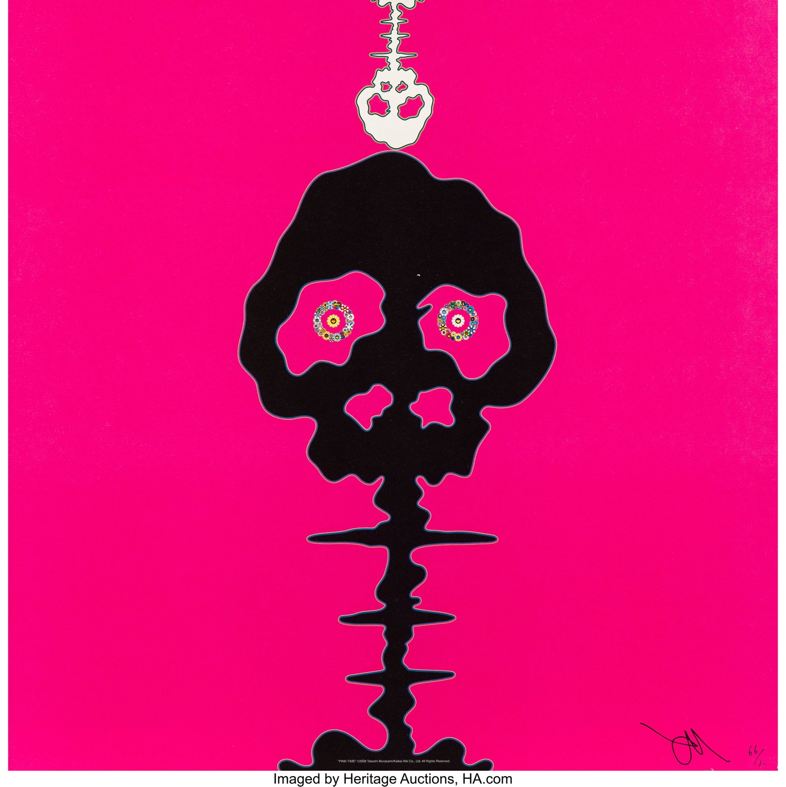 Takashi Murakami (b. 1962) Bokan Time - Pink, 20: Takashi Murakami (b. 1962) Bokan Time - Pink, 2011 Offset lithograph in colors on smooth wove paper 19-5/8 x 19-5/8 inches (49.8 x 49.8 cm) &lpar