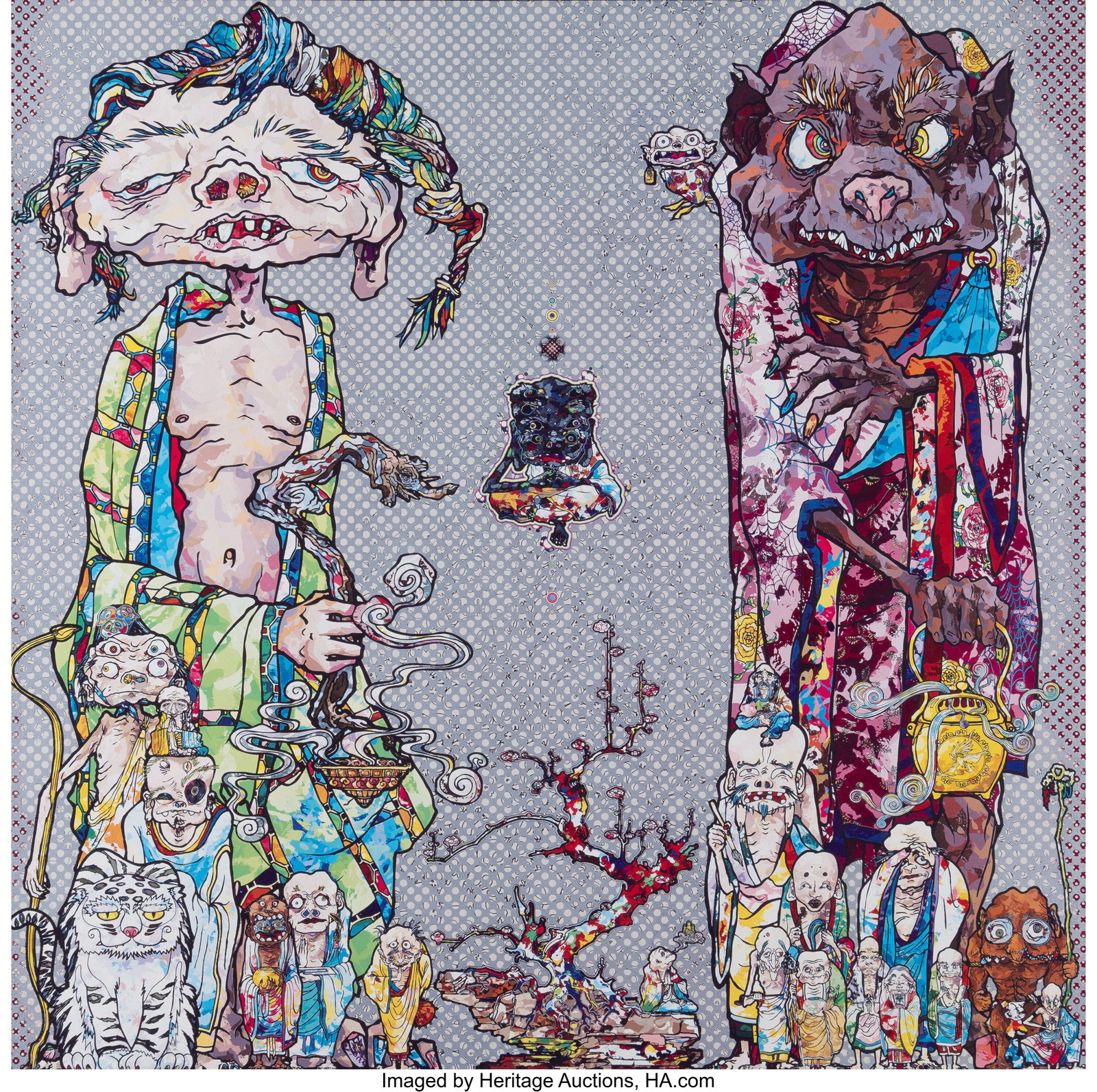 Takashi Murakami (b. 1962) Behold! Tis the Nethe: Takashi Murakami (b. 1962) Behold! Tis the Netherworld, 2016 Offset lithograph in colors on smooth wove paper 26-3/4 x 26-3/4 inches (67.9 x 67.9