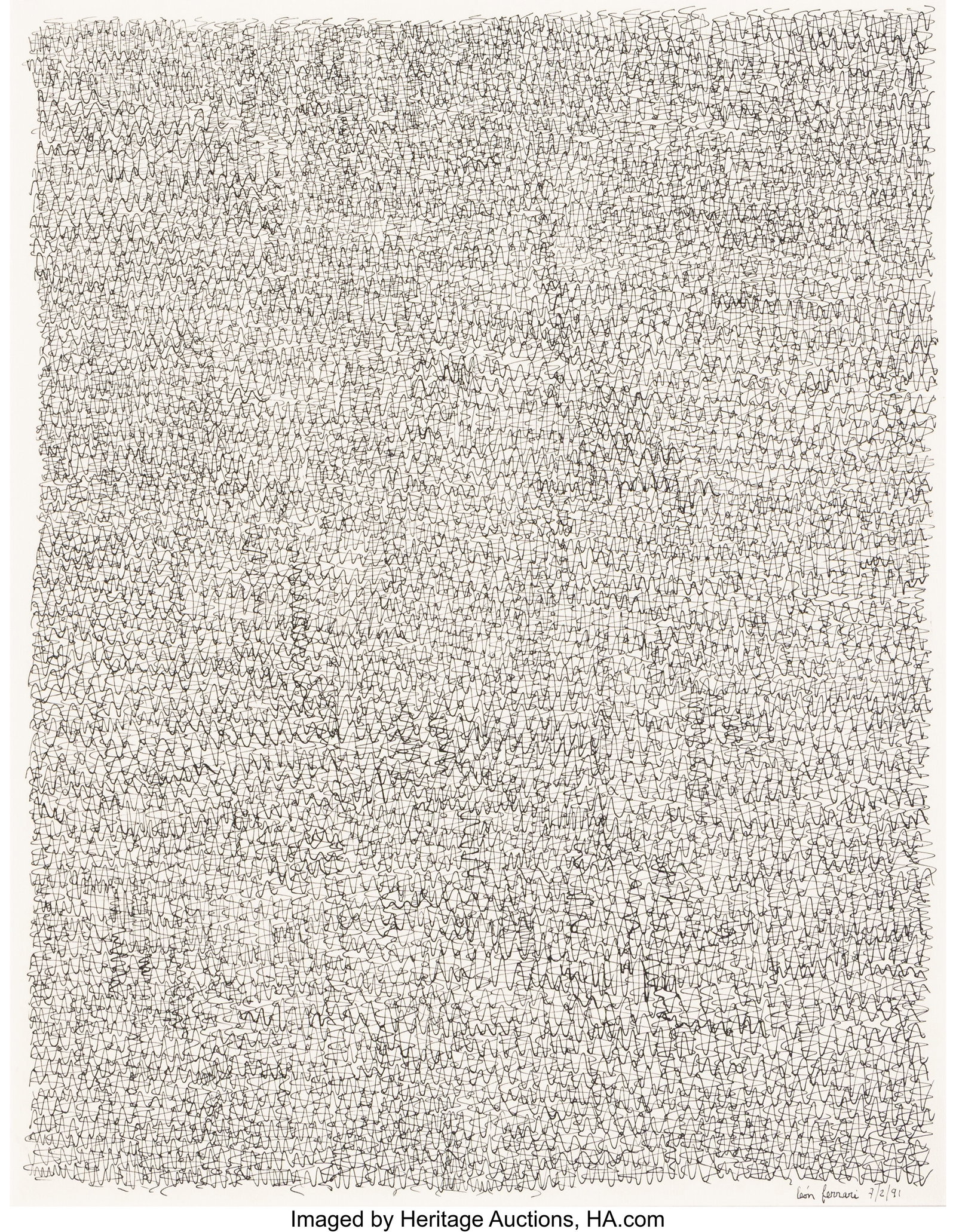 León Ferrari (1920-2013) Sin titulo, 1991 Ink o (1 of 2)