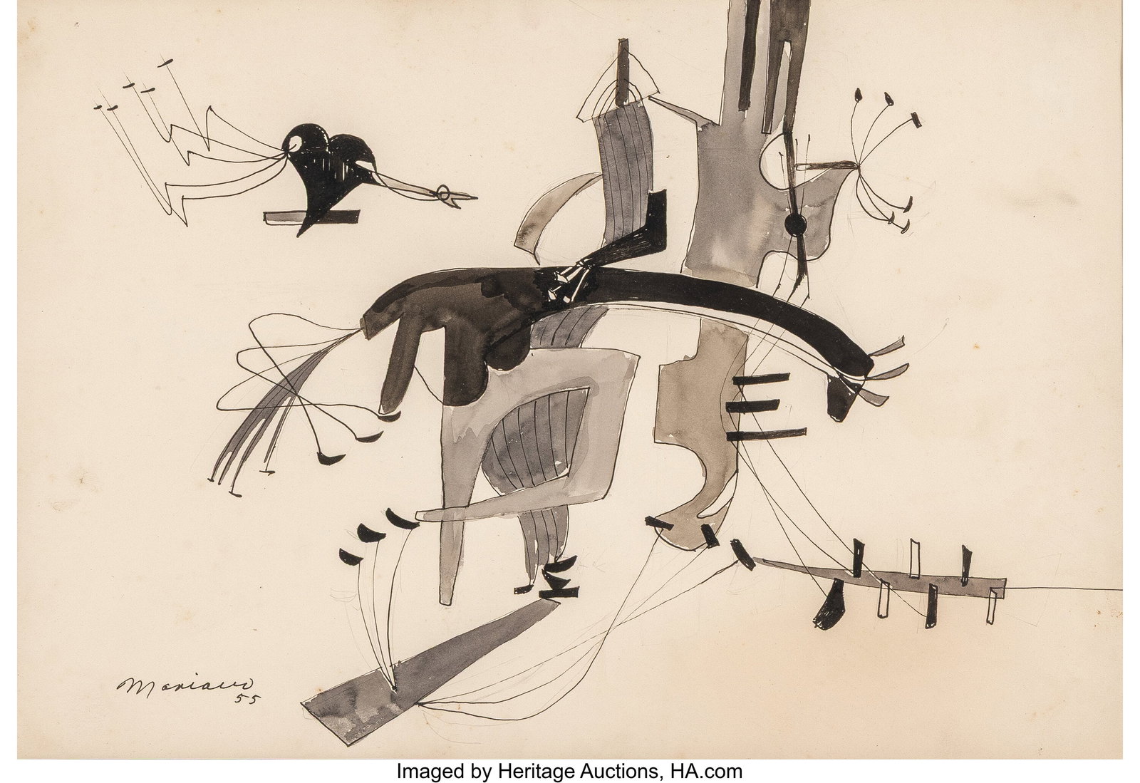 Mariano Rodriguez (1912-1990) Sin titulo, 1955 I (1 of 2)