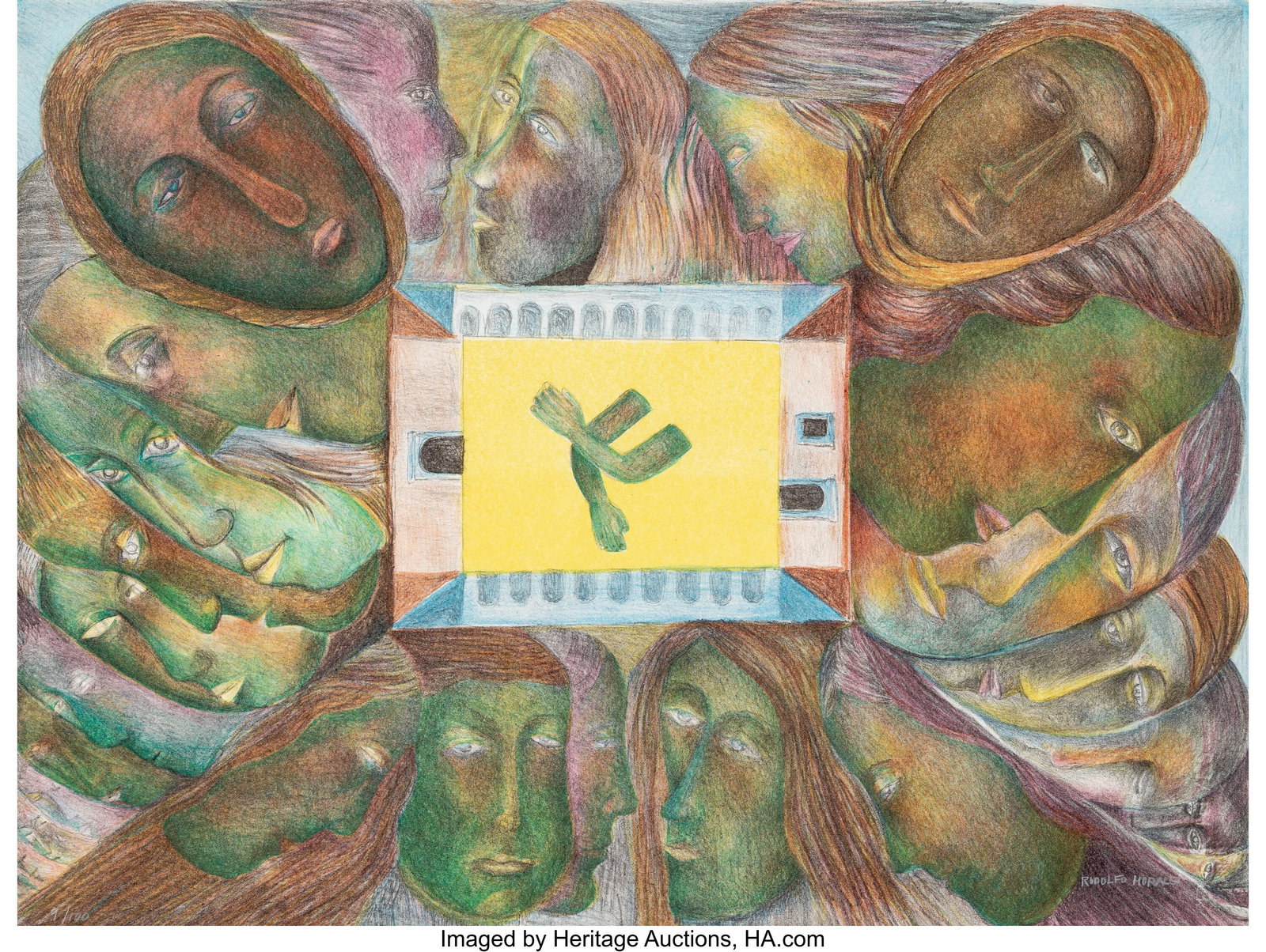 Rodolfo Morales (1925-2001) Rumores; La espera d: Rodolfo Morales (1925-2001) Rumores; La espera de la soledad; De manteles largos; Pueblo solitario; Como novia de pueblo (five works), 1994-2000
