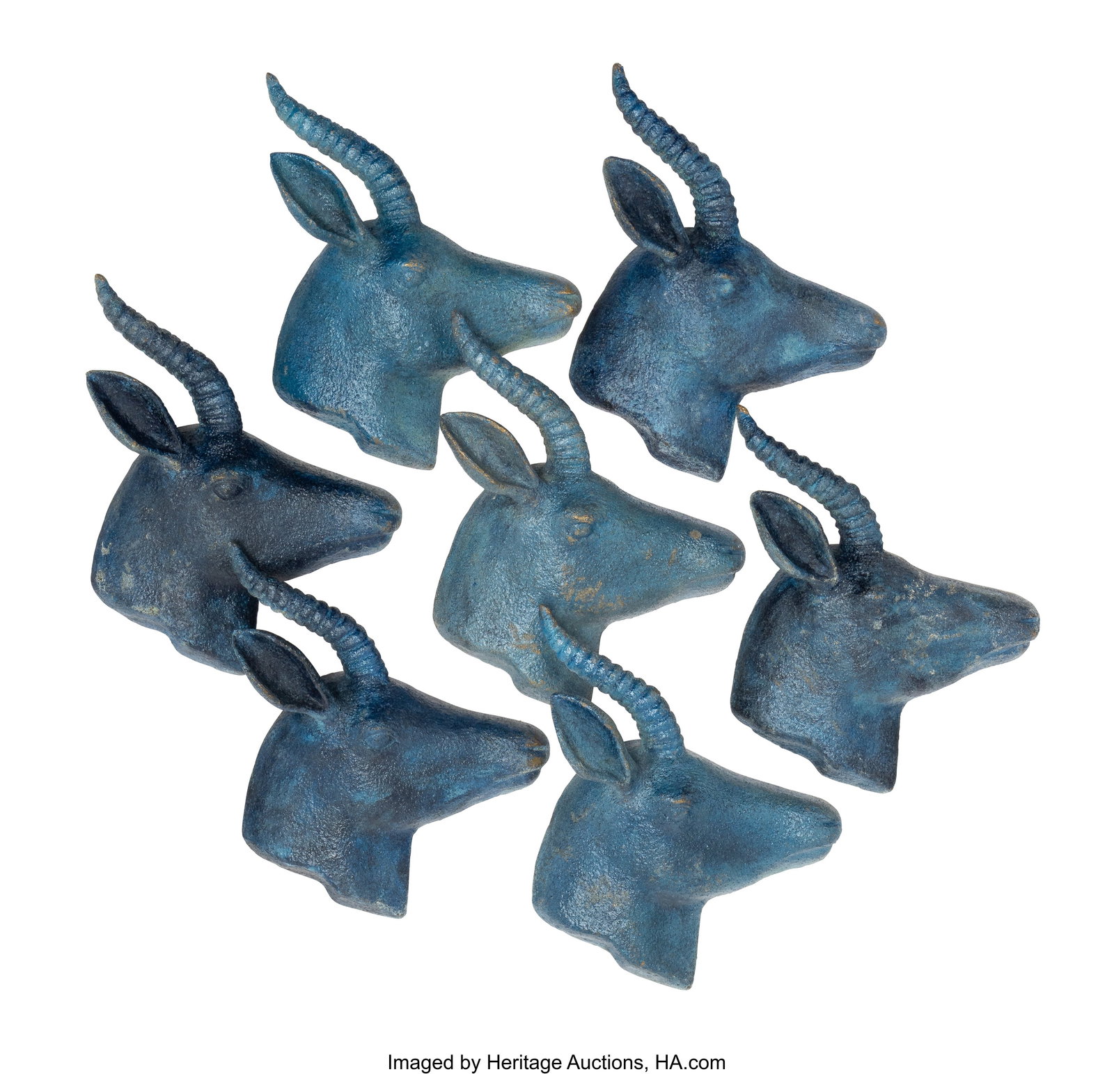 Nadín Ospina (b. 1960) Estellas Fugaces (seven : Nadín Ospina (b. 1960) Estellas Fugaces (seven pieces), 1991 Blue patinated bronze 11-1/2 x 8 inches (29.2 x 20.3 cm)