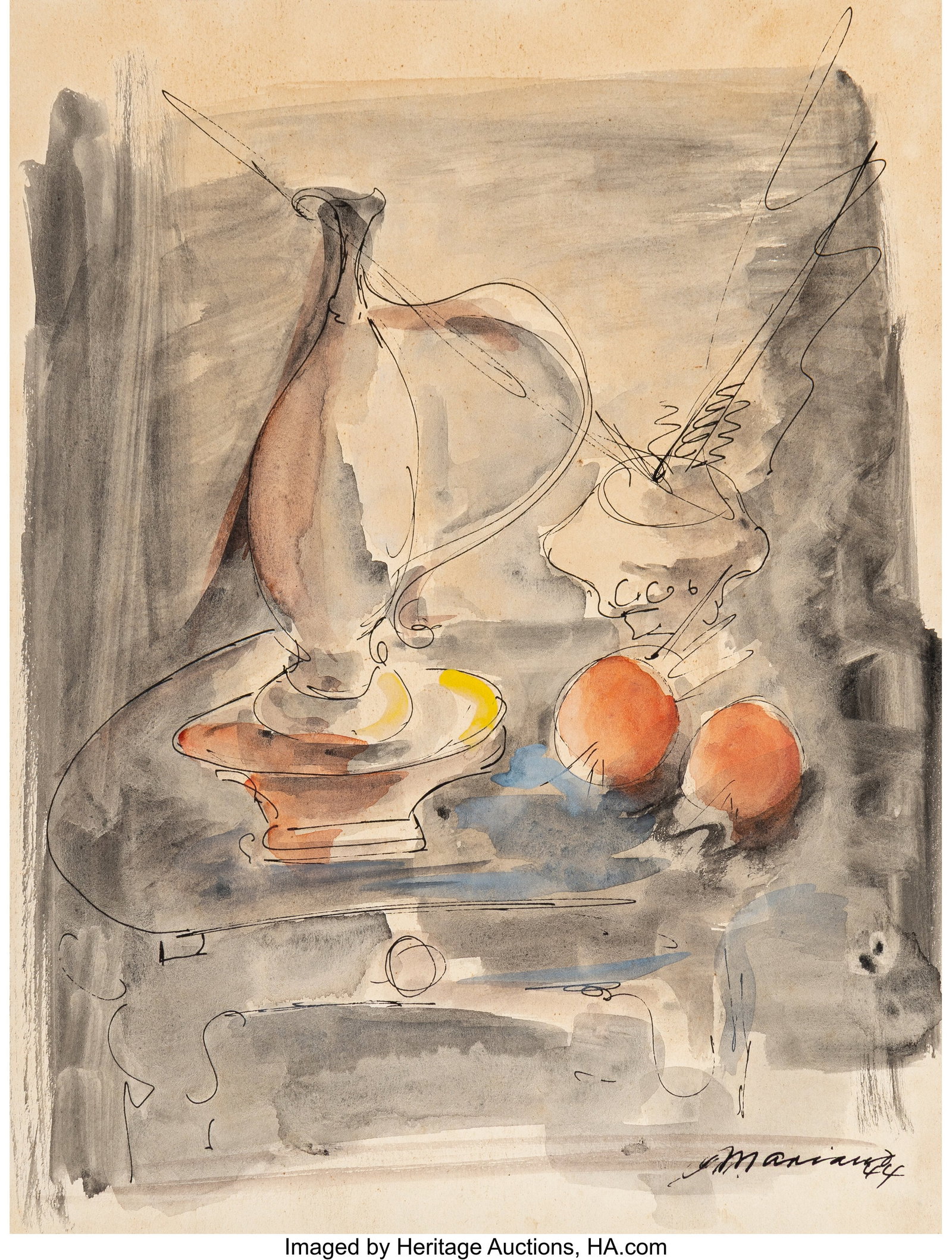 Mariano Rodriguez (1912-1990) Jarra con frutas,  (1 of 2)