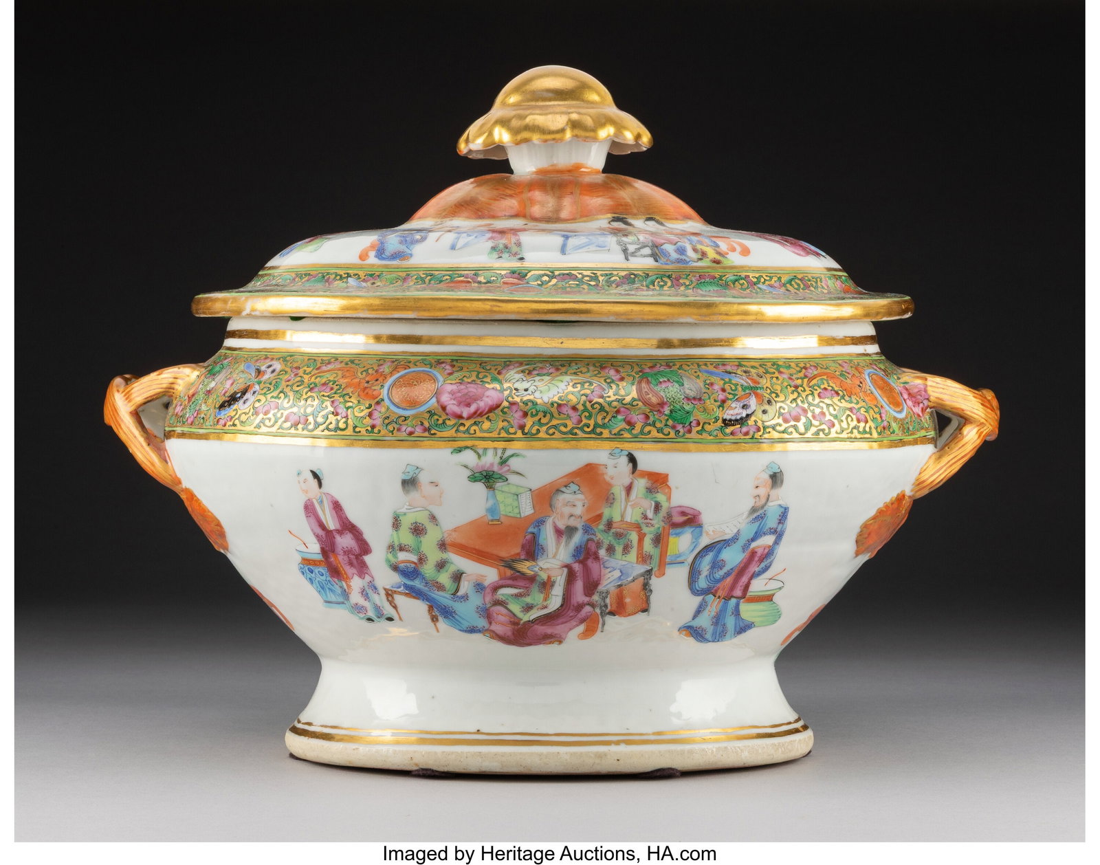 A Chinese Export Famille Rose Covered Tureen, 19 (1 of 3)