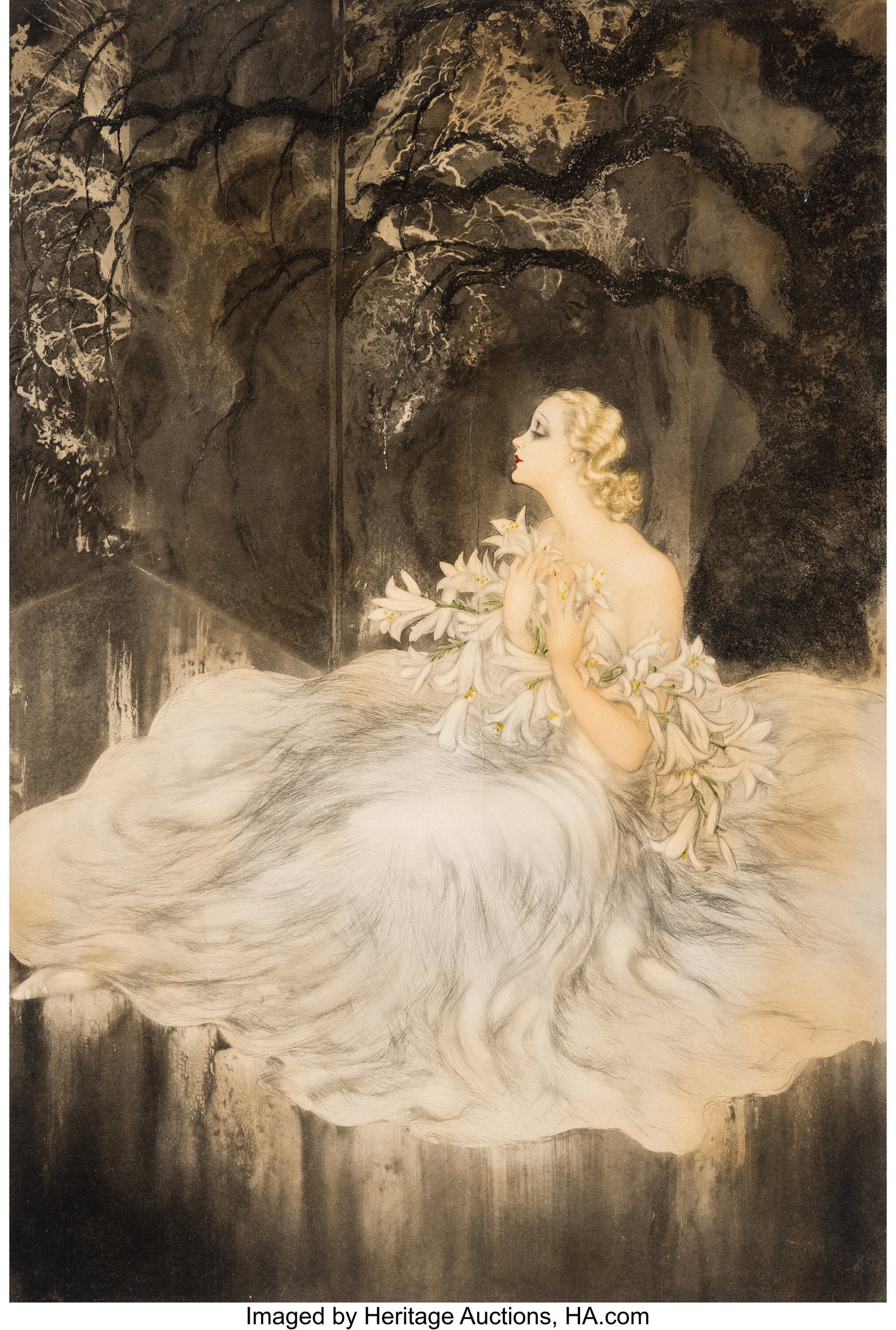 Louis Icart (French, 1888-1950) Lilies, 1934 Etc (1 of 2)