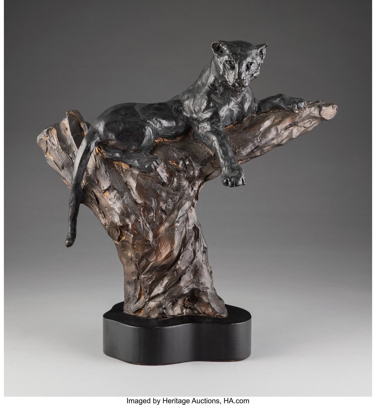 LeRoy Neiman (American, 1921-2012) Vigilant, 198: LeRoy Neiman (American, 1921-2012) Vigilant, 1987 Bronze with polychrome patina 13-1/2 inches (34.3 cm) high on a 2 inches (5.1 cm) high bas