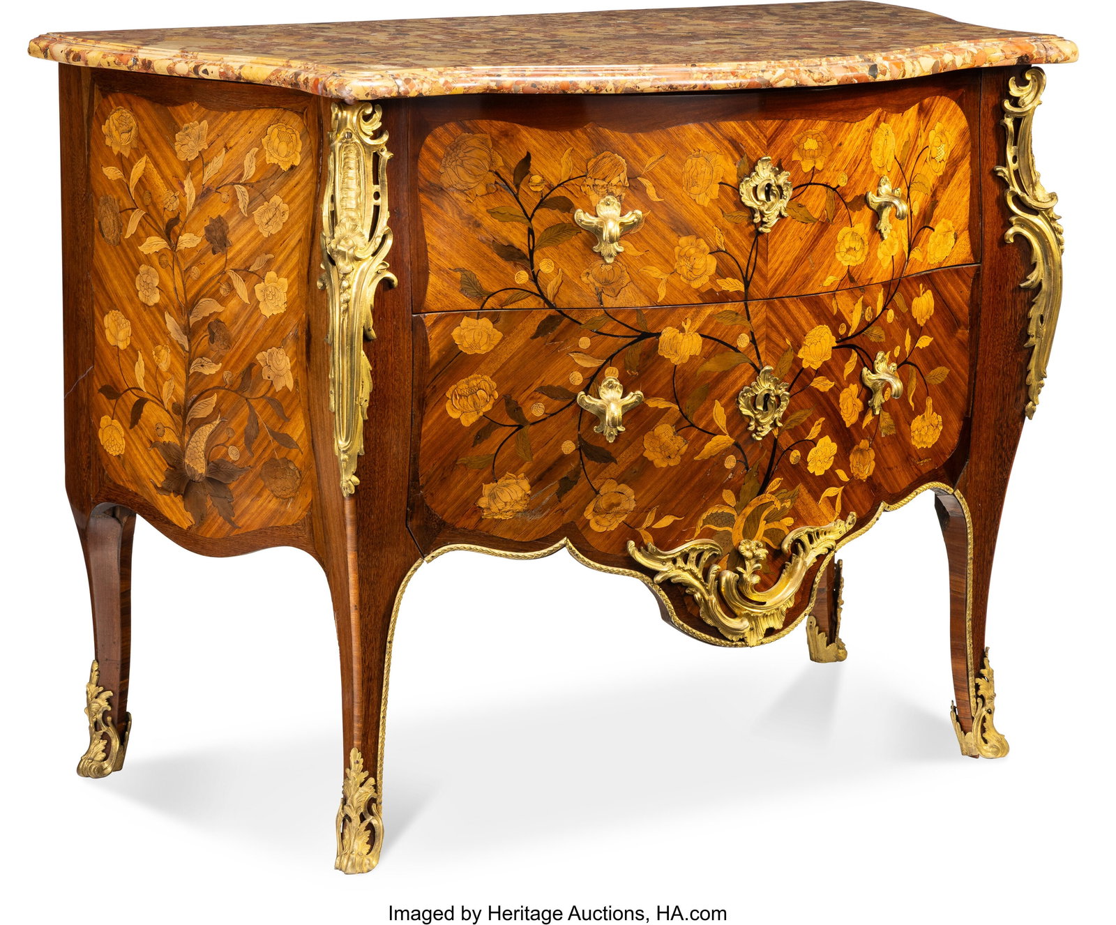 A Pierre Garnier Gilt Bronze-Mounted Bois Satiné, Amaranth, Fruitwood, and Marquetry (1 of 5)