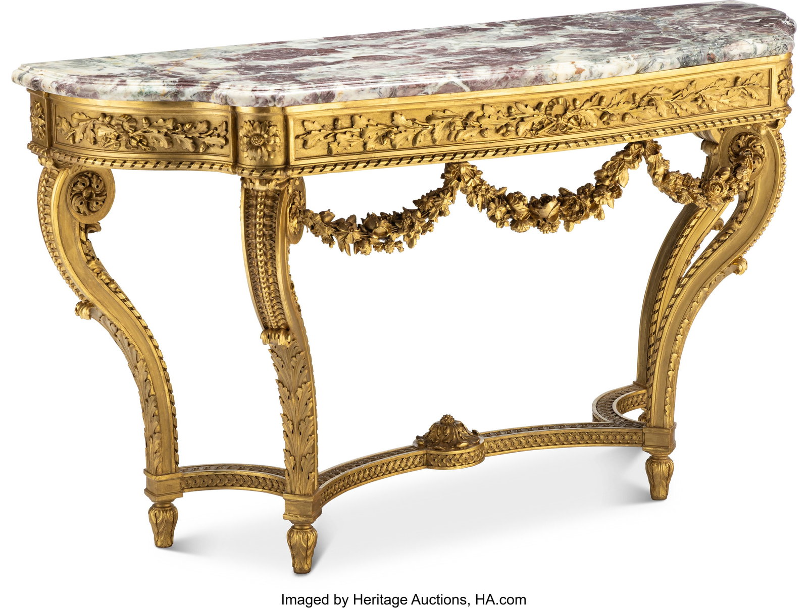 An Alexandre Pihouée Gilt Wood Console Table wi (1 of 5)