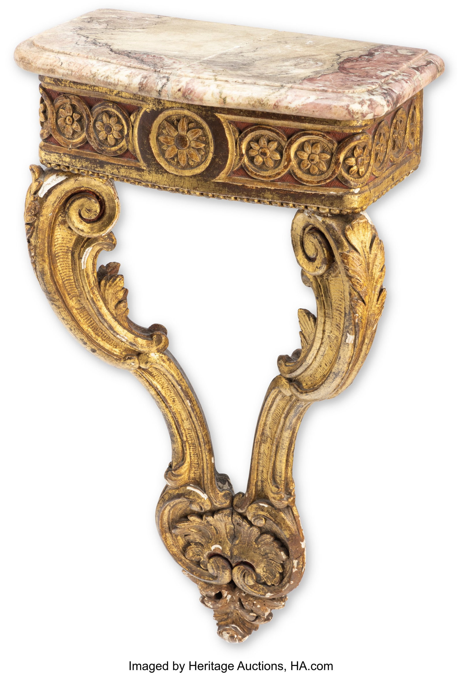 An Italian Neoclassical Gilt Wood Console Wall T (1 of 2)