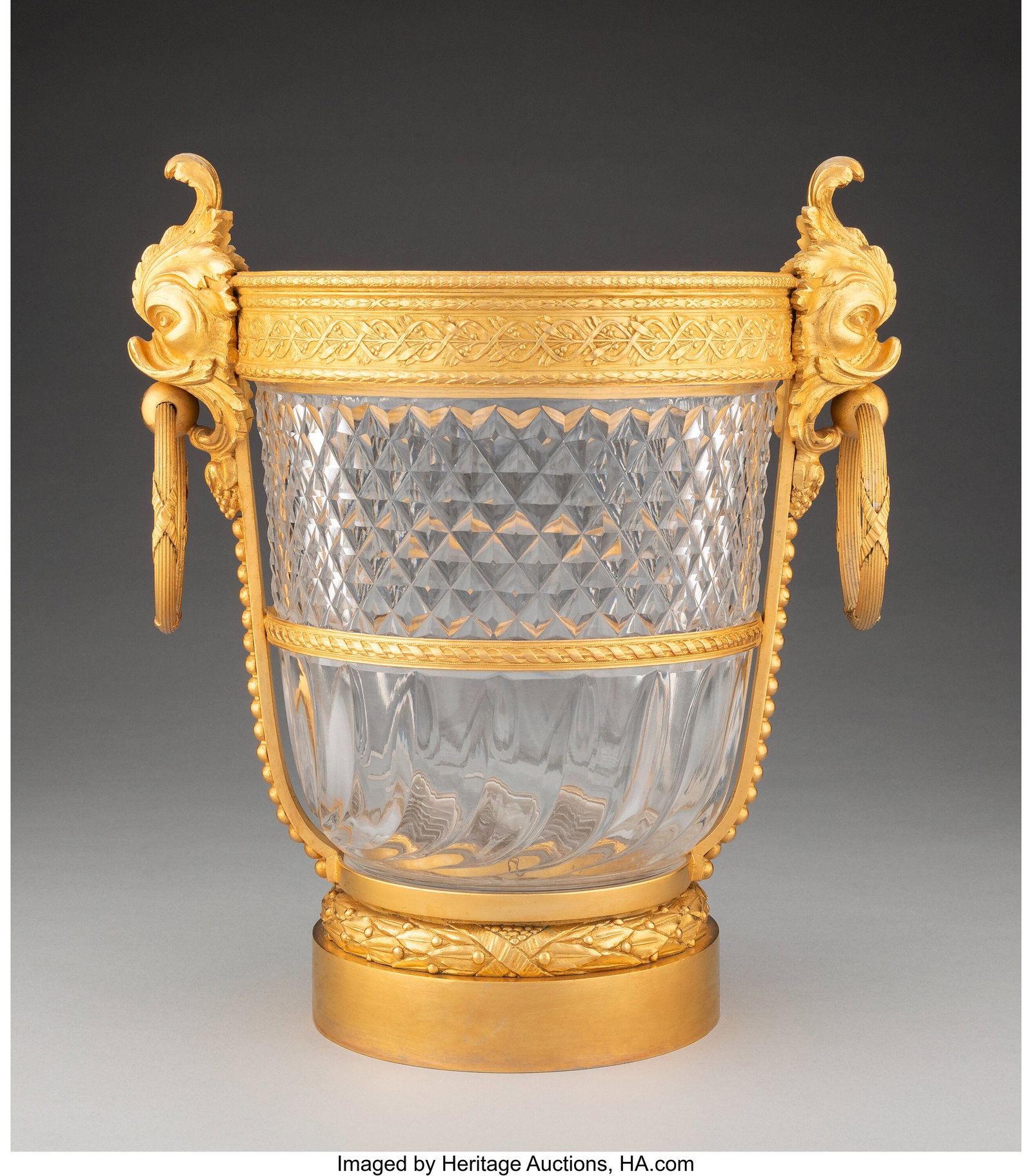A Louis XVI-Style Gilt Bronze-Mounted and Cut-Gl (1 of 4)