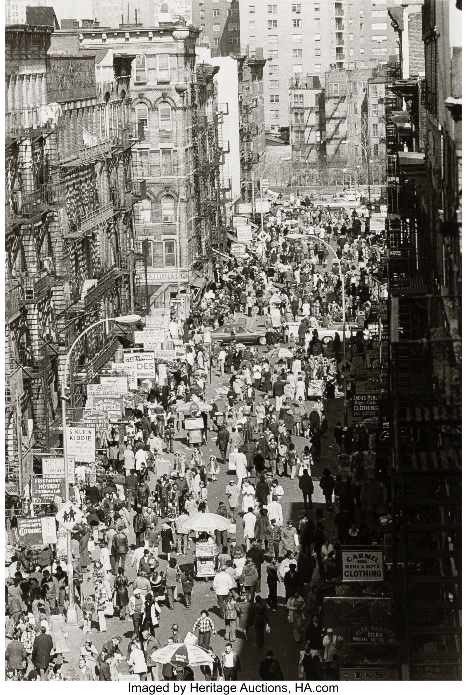 Bill Aron (American, b. 1941) Orchard Street, Lo: Bill Aron (American, b. 1941) Orchard Street, Lower East Side, New York, 1976 Gelatin silver print 17 x 11-1/2 inches (43.2 x 29.2 cm&rp