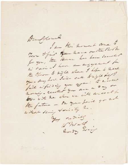 William J. Worth Autograph Letter Signed.: William J. Worth Autograph Letter Signed. One page, 8" x 10", circa 1848
