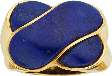 Van Cleef & Arpels Lapis Lazuli, 18k Gold Ring: Van Cleef & Arpels Lapis Lazuli, 18k Gold Ring Size: 6 (not easily sized)