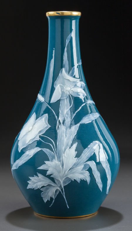 A ROYAL WORCESTER PATE-SUR-PATE VASE Circa 1900 : A ROYAL WORCESTER PATE-SUR-PATE VASE Circa 1900 Marks: ROYAL CHINA WORKS WORCESTER EN
