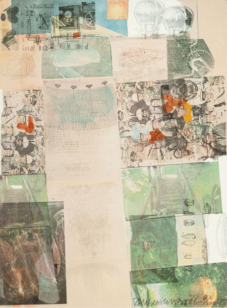 ROBERT RAUSCHENBERG (American, 1925-2008) Deposi: ROBERT RAUSCHENBERG (American, 1925-2008)Deposit, 1975Color offset lithogra