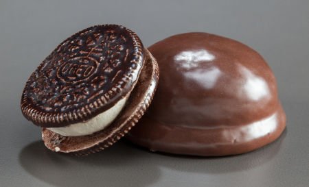 DAVID GILHOOLY (American, b. 1943) Mallomar, 198: DAVID GILHOOLY (American, b. 1943)Mallomar, 1981; Oreo Cookie (pair)