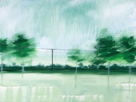 KELVIN LÓPEZ (Cuban, b. 1976) Landscape 2, 2005 : KELVIN LÓPEZ (Cuban, b. 1976) Landscape 2, 2005 Mixed media on canvas 24 x