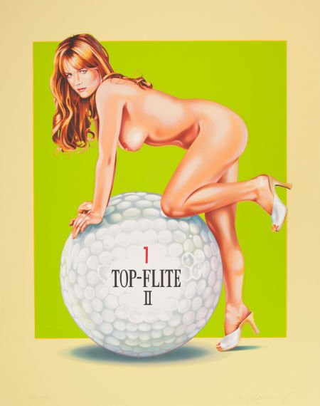 MEL RAMOS (American, b. 1935) Top-Flite II Color: MEL RAMOS (American, b. 1935)Top-Flite IIColor lithograph29 x 23-3/4 in