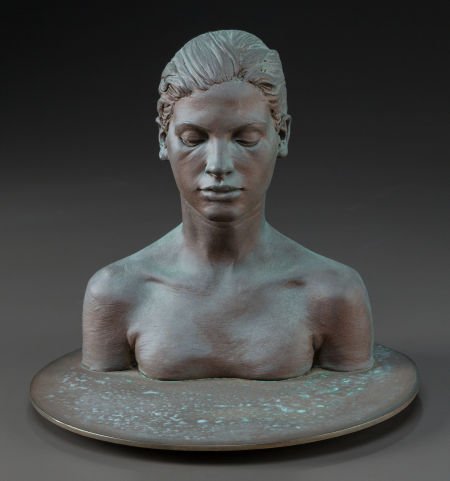 ROBERT GRAHAM (American, 1938-2008) Bust of Youn: ROBERT GRAHAM (American, 1938-2008)Bust of Young GirlCast and patinated bro