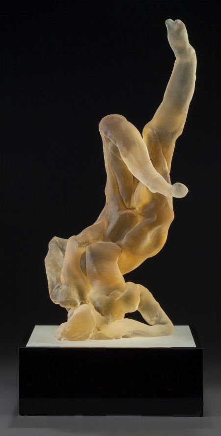 ROBERT GRAHAM (American, 1938-2008) Falling Nude: ROBERT GRAHAM (American, 1938-2008)Falling NudeAcrylic and lighbox21 x