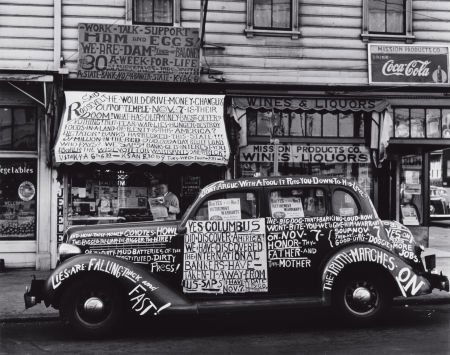JOHN GUTMANN (German, 1905-1998) Yes, Columbus D: JOHN GUTMANN (German, 1905-1998)Yes, Columbus Did Discover America! San Francisco</