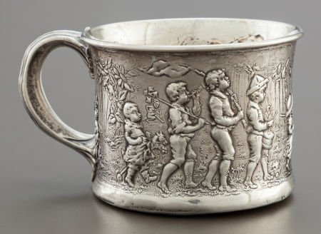 A GORHAM SILVER AND SILVER GILT CHILD'S HANDLED : A GORHAM SILVER AND SILVER GILT CHILD'S HANDLED CUP Gorham Manufacturing Co., Providence, R