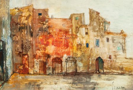 JEAN LÉON JANSEM (French, 1920-2013) Souvenir d': JEAN LÉON JANSEM (French, 1920-2013)Souvenir d'Italie, circa 1960Oil on can
