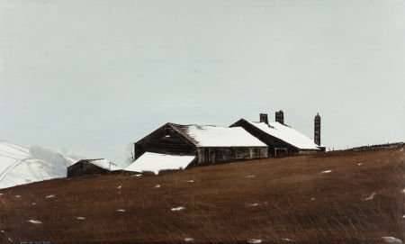 PETER BROOK (British, 1927-2009) North and South: PETER BROOK (British, 1927-2009)North and South SlopesOil on canvas30 x