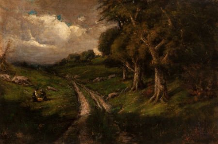 WILLIAM KEITH (American, 1839-1911) California L: WILLIAM KEITH (American, 1839-1911)California LandscapeOil on canvas laid o