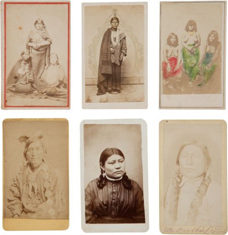 SIX INDIAN STUDIO PORTRAITS, CARTE DE VISITES BY: SIX INDIAN STUDIO PORTRAITS, CARTE DE VISITES BY VARIOUS PHOTOGRAPHERS Subjects includ