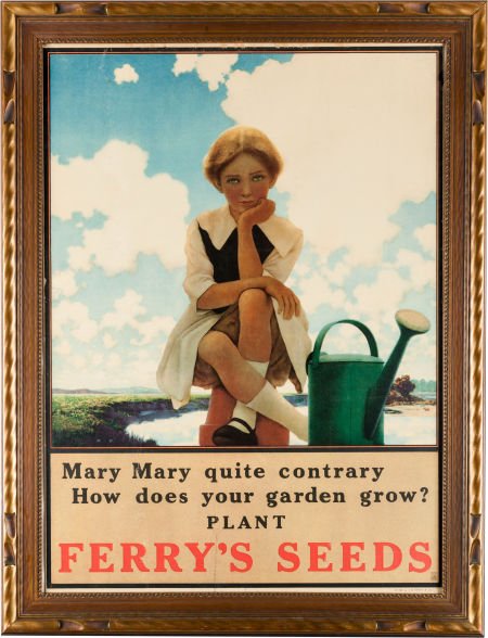 Maxfield Parrish: Mary, Mary Quite Contrary Prin: Maxfield Parrish: Mary, Mary Quite Contrary Print, 1921, Ad