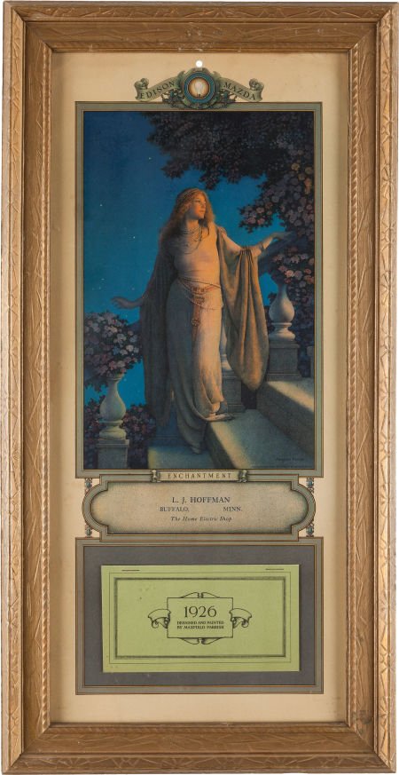 Maxfield Parrish: Enchantment Color Print, 1926: Maxfield Parrish: Enchantment Color Print, 1926 Edison Mazda Cal