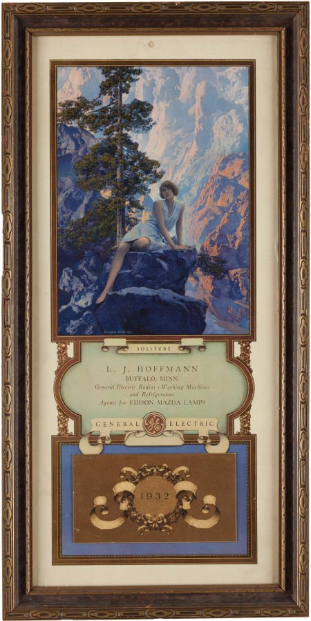 Maxfield Parrish: Solitude Color Print, 1932 Edi: Maxfield Parrish: Solitude Color Print, 1932 Edison Mazda