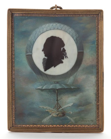 Historic Souvenir Miniature Silhouette of Jean P: Historic Souvenir Miniature Silhouette of Jean Pierre Blanchard. Presented in original gi