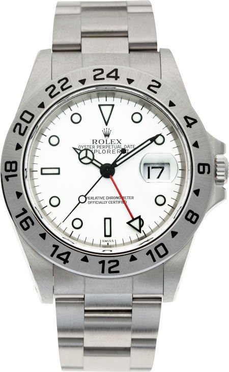No Shipping into the U.S. - Rolex Ref. 16570 Ste: No Shipping into the U.S. - Rolex Ref. 16570 Steel Explorer II, circa 1999 Case: stainless