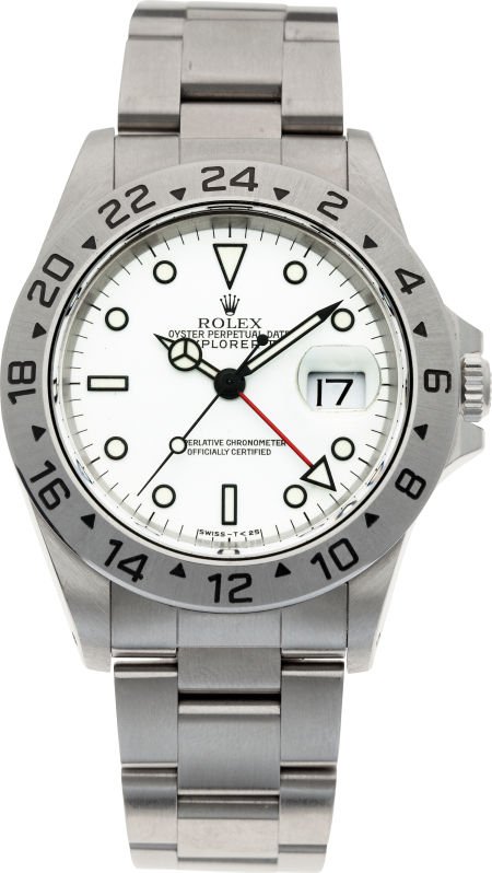No Shipping into the U.S. - Rolex Ref. 16570 Ste: No Shipping into the U.S. - Rolex Ref. 16570 Steel Explorer II Case: stainless steel, 40 m