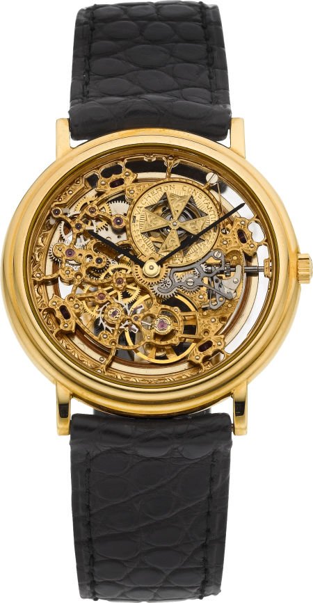 Vacheron Constantin Ref. 43038/000J Very Fine Ge: Vacheron Constantin Ref. 43038/000J Very Fine Gent's Skeletonized Gold Automatic Wristwatch, circa 199