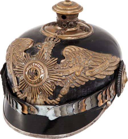 Prussian Foot Guard Regiment of Foot Officers' S: Prussian Foot Guard Regiment of Foot Officers' Spiked Helmet. A beautiful, untouched exam