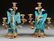 62369: A PAIR OF CONTINENTAL GILT BRONZE AND ENAMELED P - 2