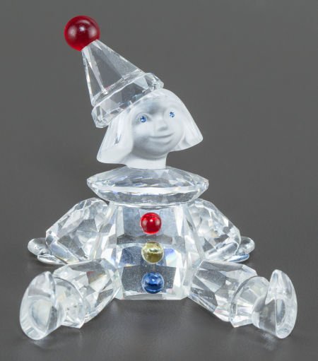 A SWAROVSKI CRYSTAL PUPPET FIGURINE IN ORIGINAL : A SWAROVSKI CRYSTAL PUPPET FIGURINE IN ORIGINAL BOX Circa 2000 Marks: (swan), © 1-3/4