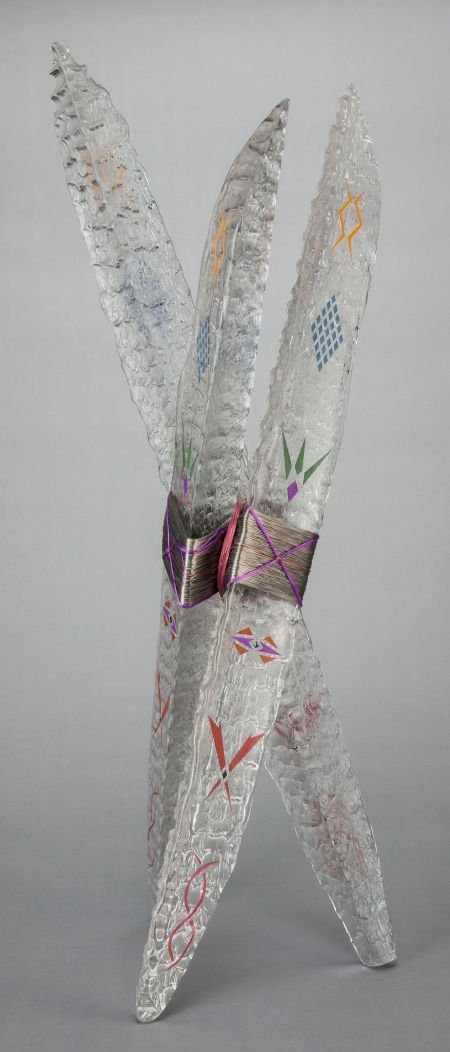 A BARRY ENTNER CONTEMPORARY ART GLASS SCULPTURE : A BARRY ENTNER CONTEMPORARY ART GLASS SCULPTURE 20th century 12-3/4 inches high x 36-1/4