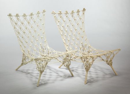 MARCEL WANDERS (Dutch, b. 1963) Knotted chair (t: MARCEL WANDERS (Dutch, b. 1963)Knotted chair (two works), 1996Carbon and ar