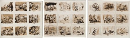 A Set of Photostat Storyboards from "Gwangi.": A Set of Photostat Storyboards from "Gwangi." From the files of art director John DeCuir