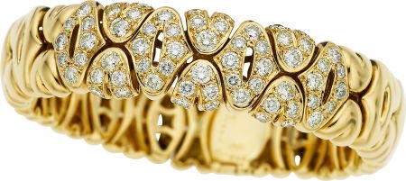 Diamond, Gold Bracelet, Van Cleef & Arpels: Diamond, Gold Bracelet, Van Cleef & Arpels The bracelet features full-cut diamonds weighin