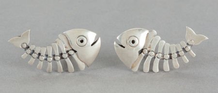 A PAIR OF ANTONIO PINEDA MEXICAN SILVER CUFFLINK: A PAIR OF ANTONIO PINEDA MEXICAN SILVER CUFFLINKS Antonio Pineda, Taxco, Mexico, cir