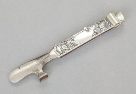 A GORHAM SILVER CIGAR CUTTER Gorham Manufacturin: A GORHAM SILVER CIGAR CUTTER Gorham Manufacturing Co., New York, New York, circa 1900 Ma