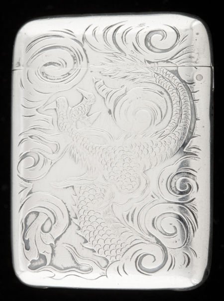 A BLACKINTON SILVER AND SILVER GILT MATCH SAFE : A BLACKINTON SILVER AND SILVER GILT MATCH SAFE R. Blackinton & Co., North Attleboro,