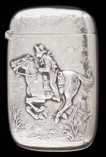 A WATROUS SILVER AND SILVER GILT MATCH SAFE Wat: A WATROUS SILVER AND SILVER GILT MATCH SAFE Watrous Mfg. Co., Wallingford, Connecticu