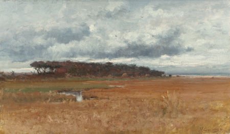 JOSEPH H. GREENWOOD (American, 1857-1927) Autumn: JOSEPH H. GREENWOOD (American, 1857-1927) Autumn Landscape, 1893 Oil on canva